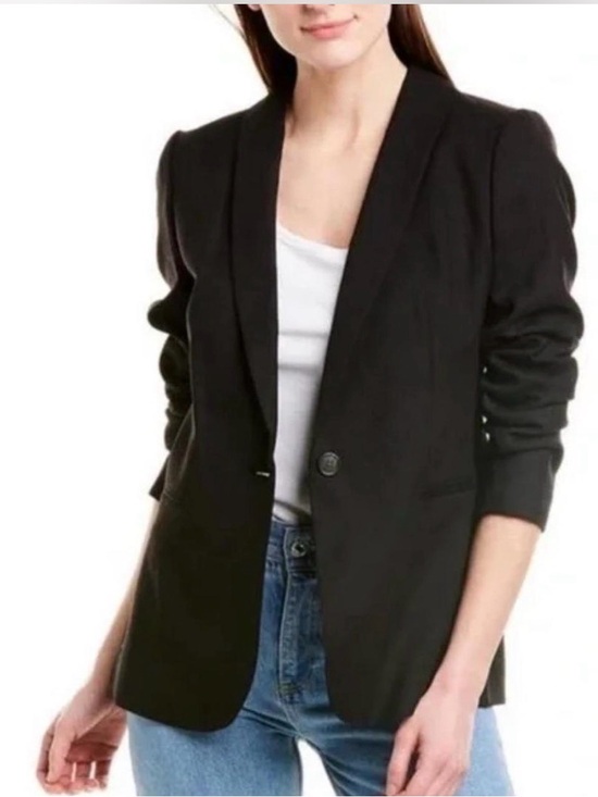 J. Crew Jackets & Blazers - J Crew one button black classic preppy academia office career chic blazer size M